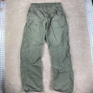 Vintage Carhartt Men's Utility Cargo Pants Relaxed Fit Riveted Double Knee Green
